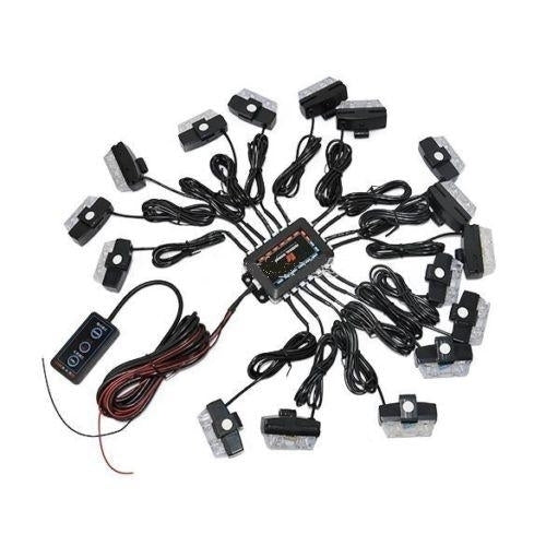 ORANJE 16 X 2 LED Flash zwaailicht 12V - zwaailicht ORANJE 16 X 2 LED Flash zwaailicht 12V - zwaailicht